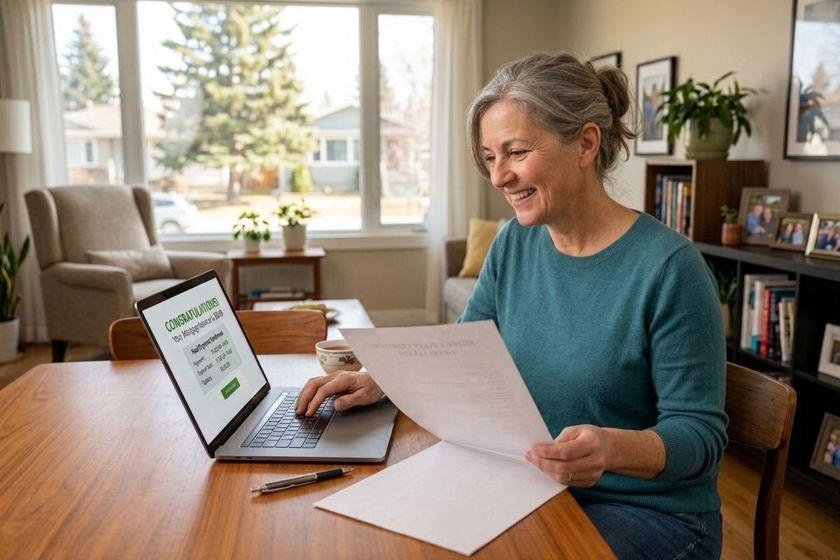 A person looking at this mortgage renewal statements